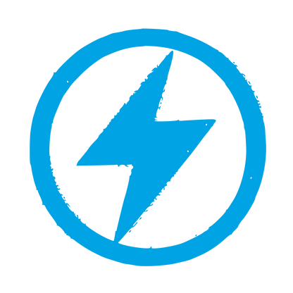 Lightning Bolt Circle Logo #00a3e4