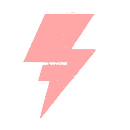 Riso Print Lightning Bolt Logo #ffa6a6
