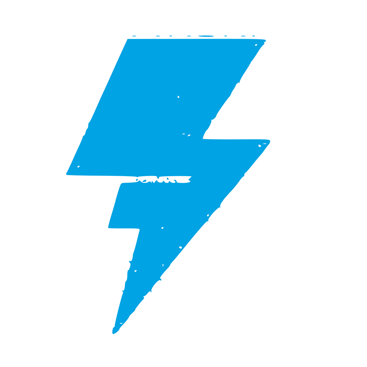 Riso Print Lightning Bolt Logo #00a3e4