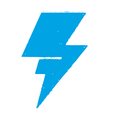 Riso Print Lightning Bolt Logo #00a3e4