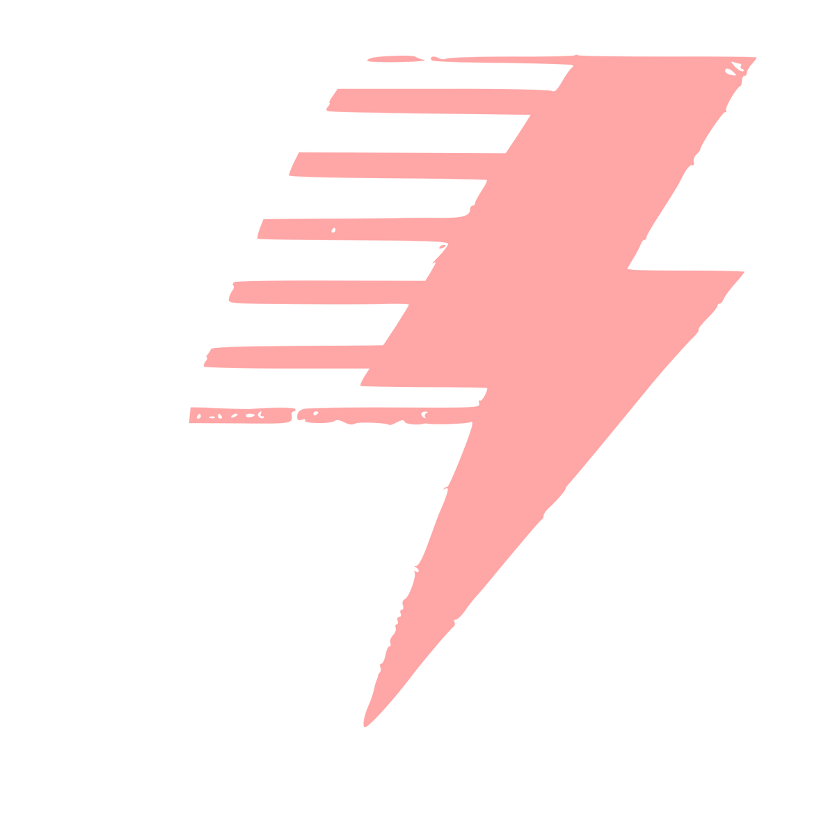 Riso Print Lightning Bolt Logo #ffa6a6