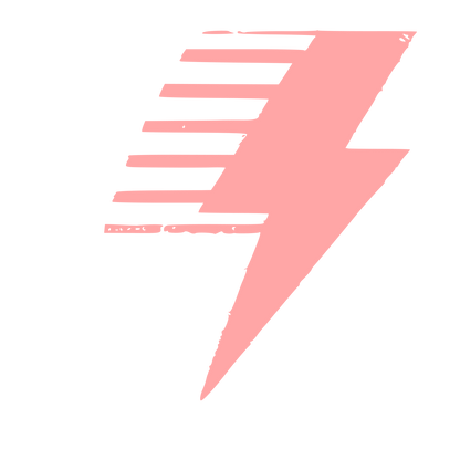 Riso Print Lightning Bolt Logo #ffa6a6
