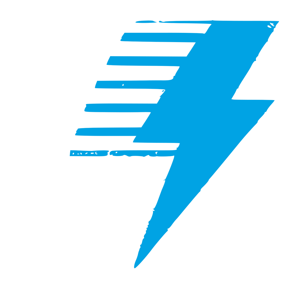 Riso Print Lightning Bolt Logo #00a3e4