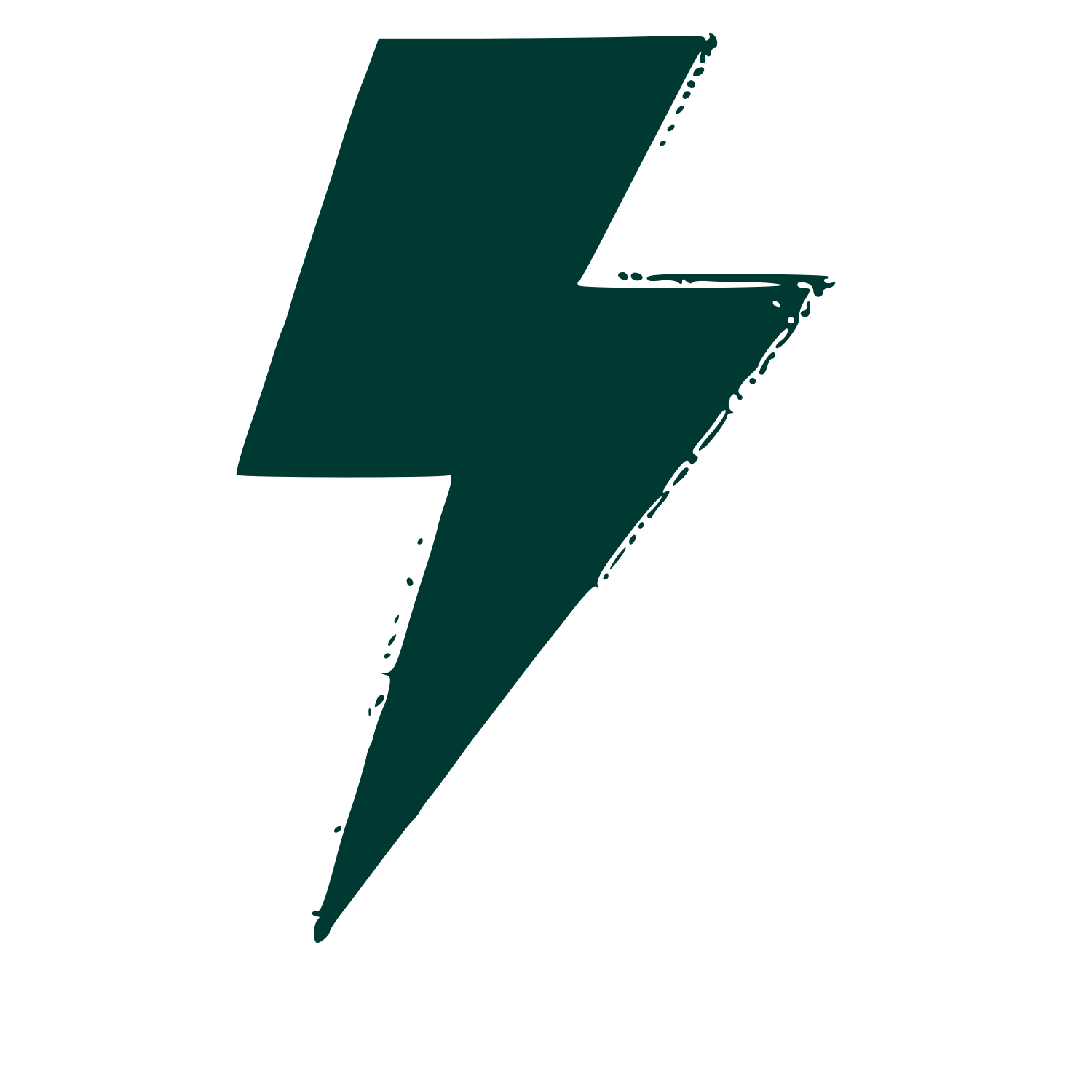 Lightning Bolt Strike Logo #003932