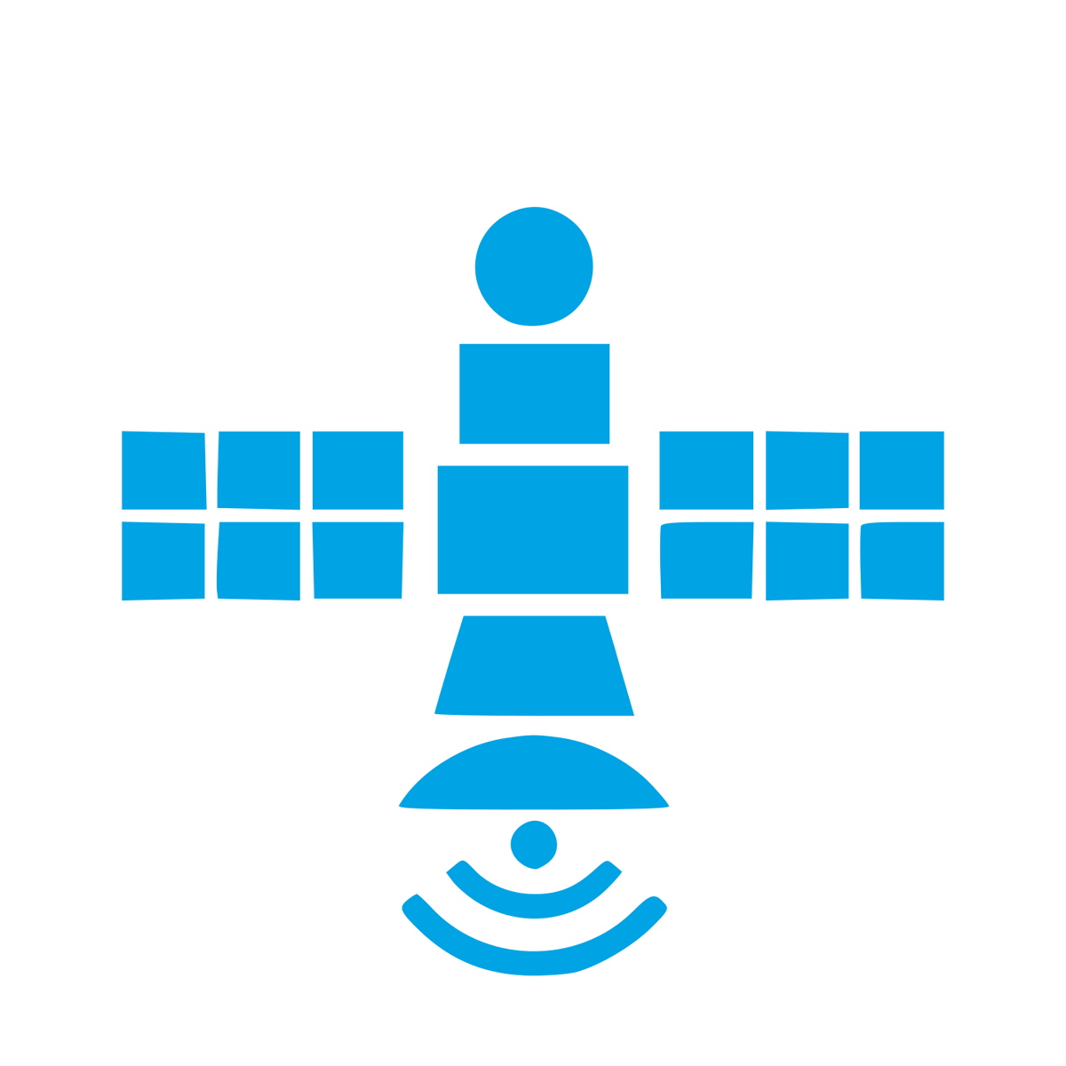 Satellite Eye Signal Logo #00a3e4
