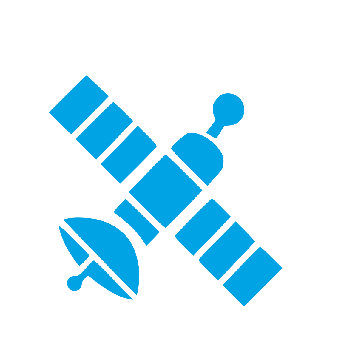 Satellite Dish Logo #00a3e4