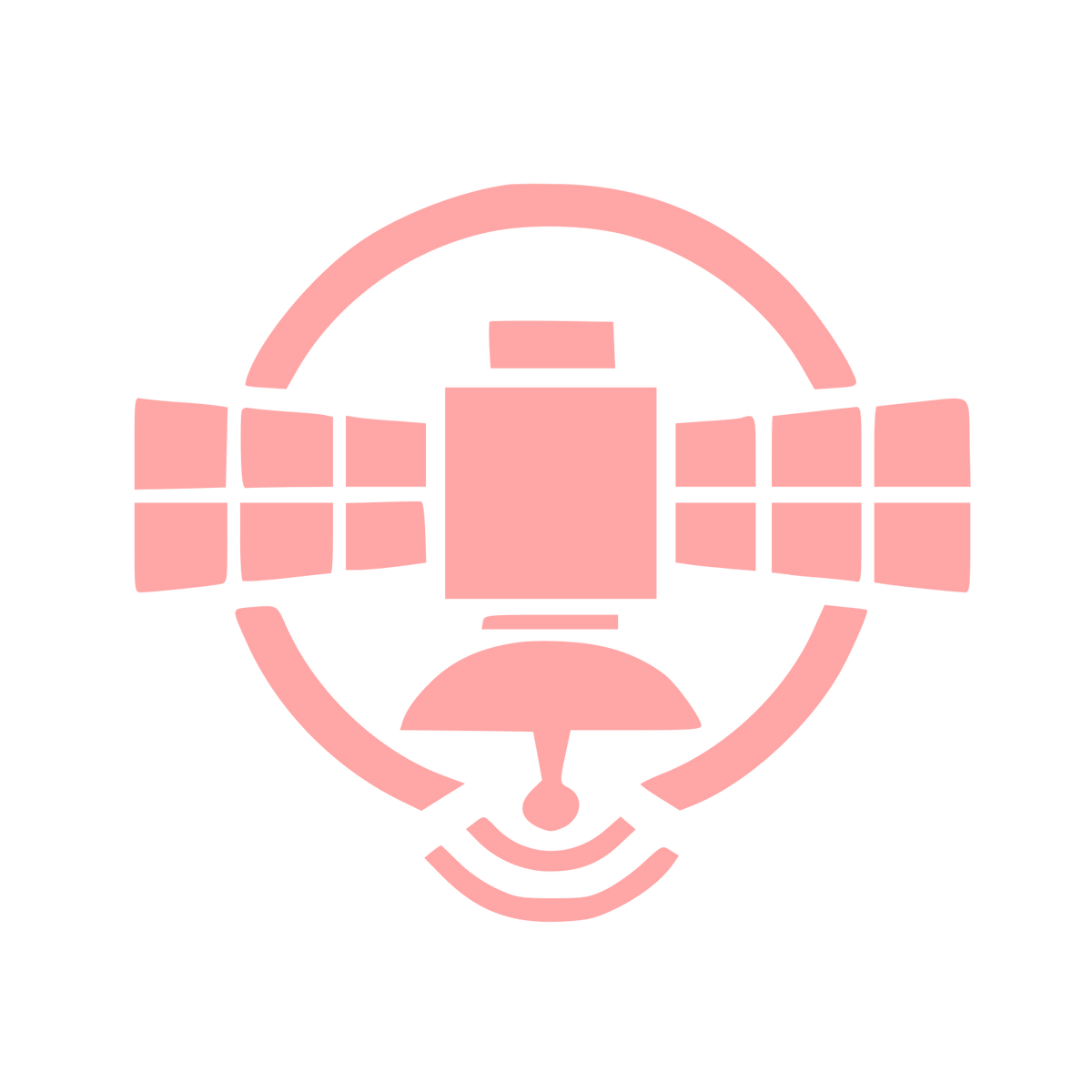 Bold Geometric Satellite Logo #ffa6a6