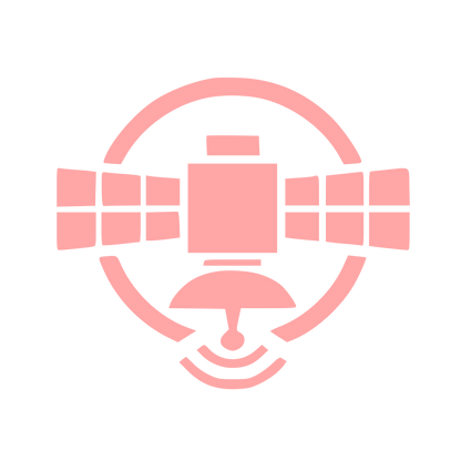 Bold Geometric Satellite Logo #ffa6a6