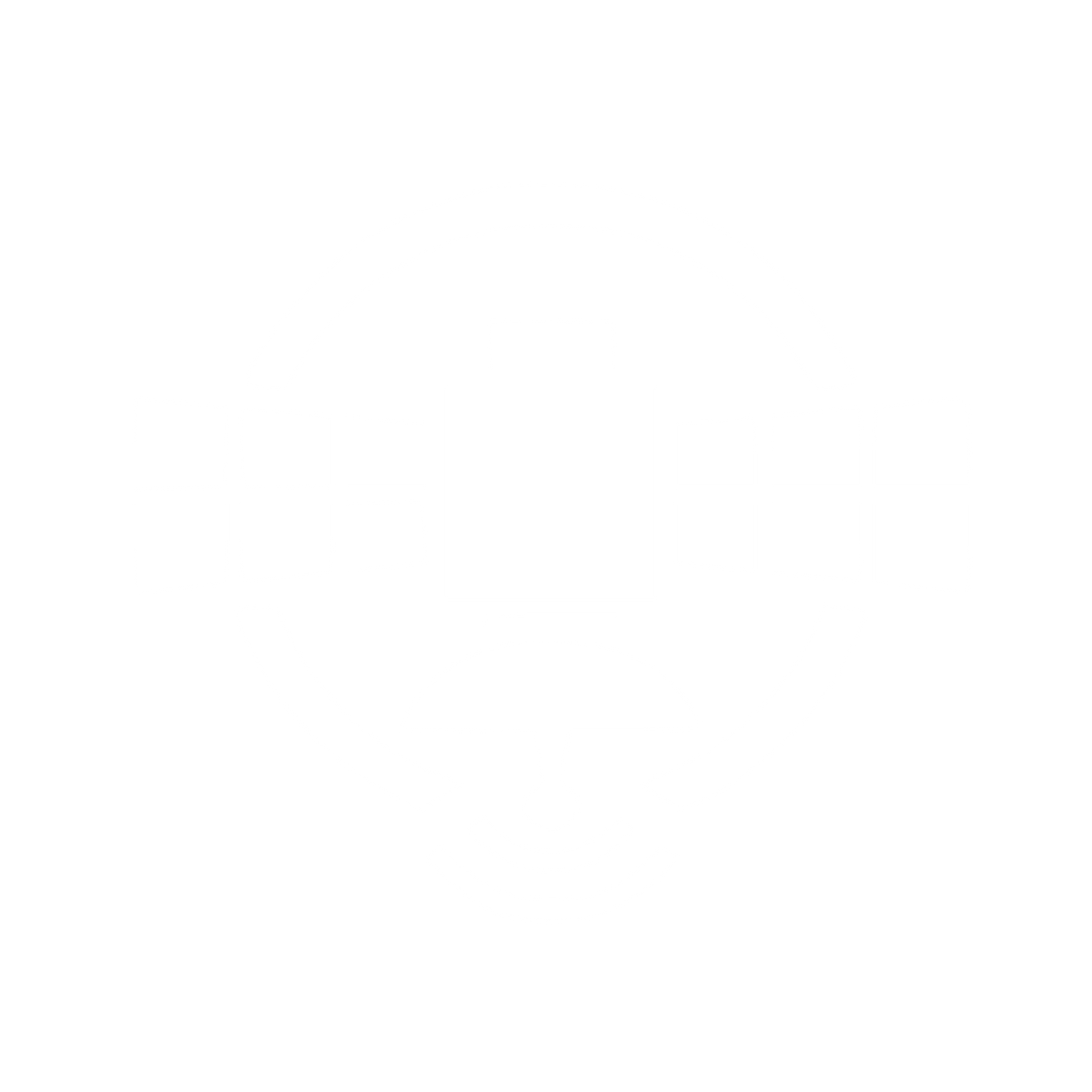 Bold Geometric Satellite Logo #ffffff