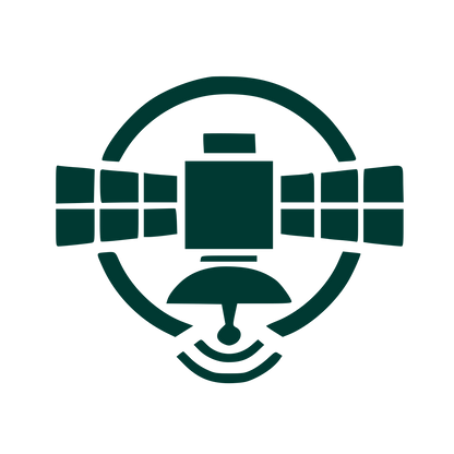 Bold Geometric Satellite Logo #003932