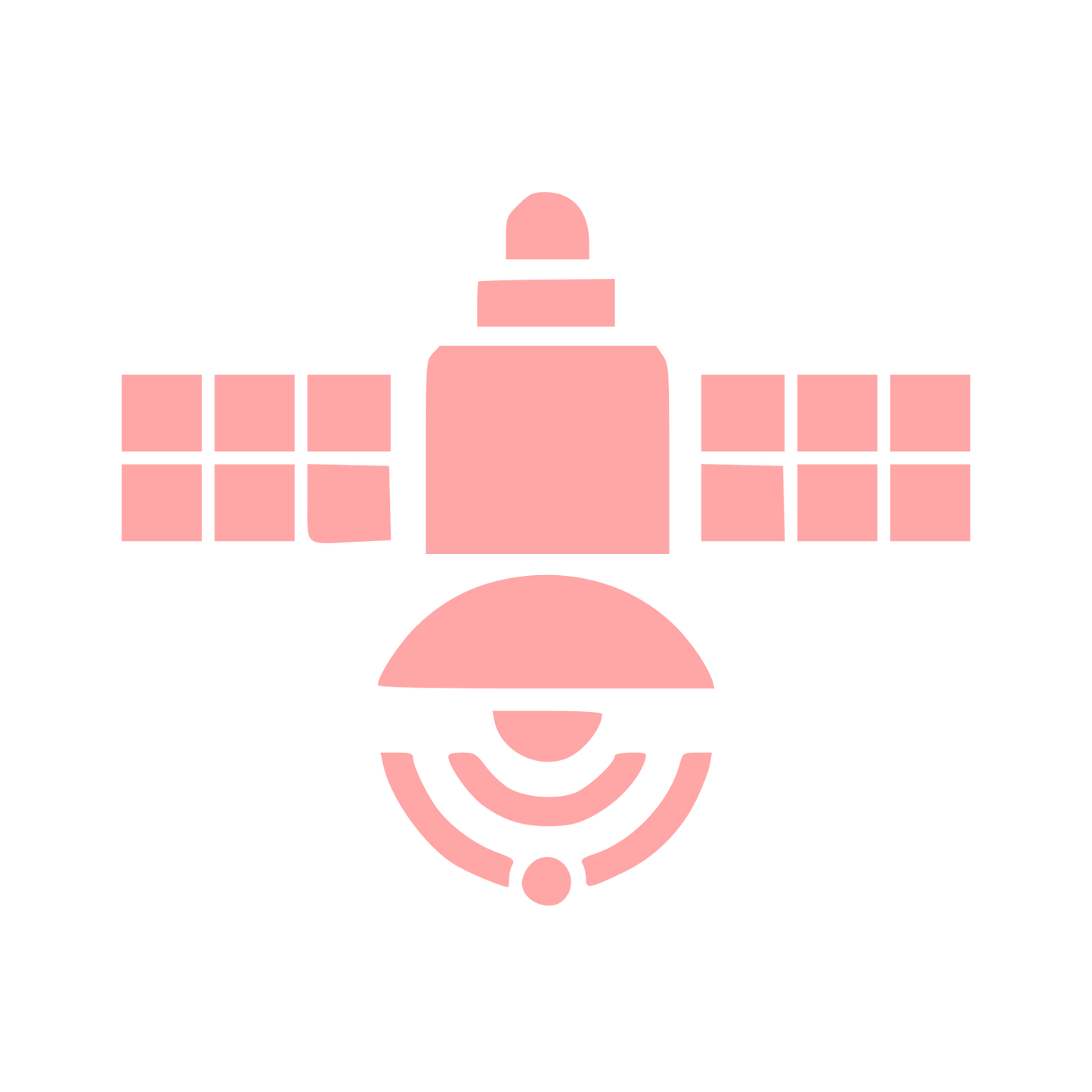 Geometric Satellite Logo #ffa6a6