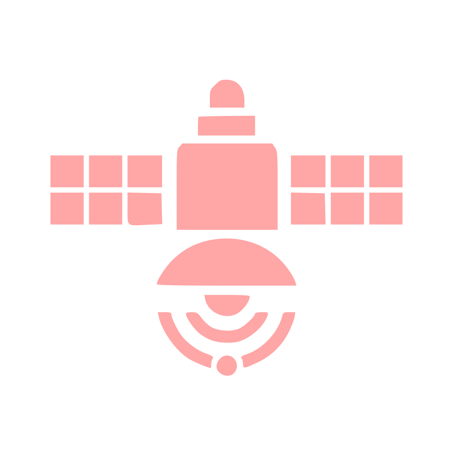 Geometric Satellite Logo #ffa6a6