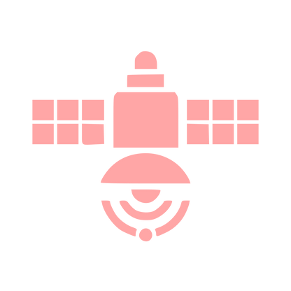 Geometric Satellite Logo #ffa6a6