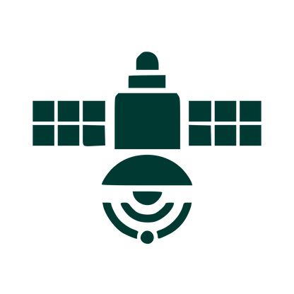 Geometric Satellite Logo #003932
