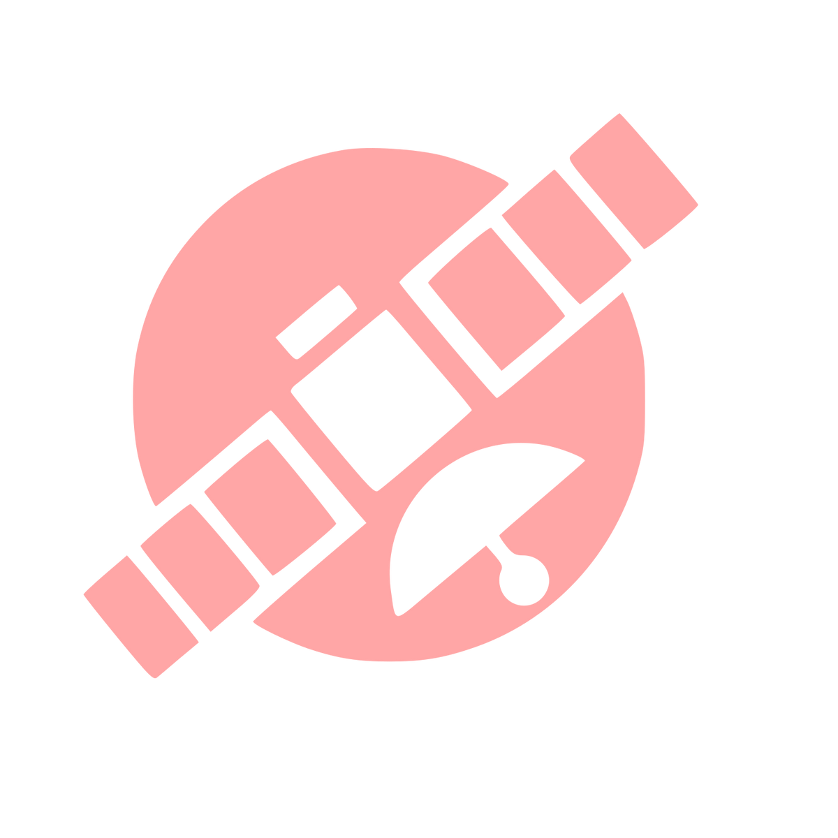Satellite Orbit Circle Logo #ffa6a6