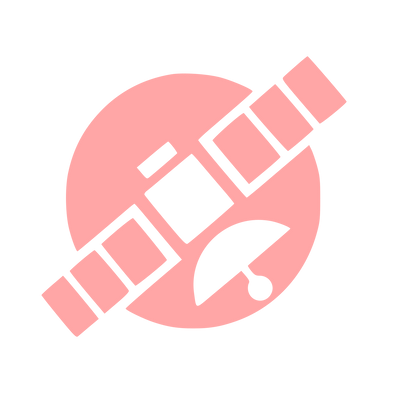 Satellite Orbit Circle Logo #ffa6a6