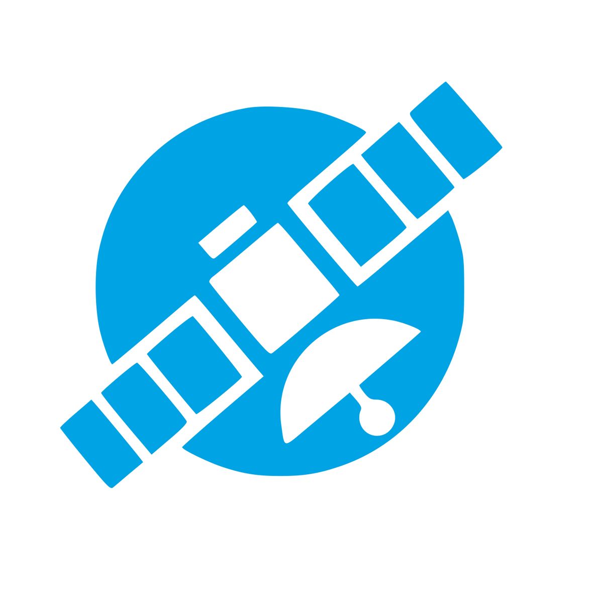 Satellite Orbit Circle Logo #00a3e4