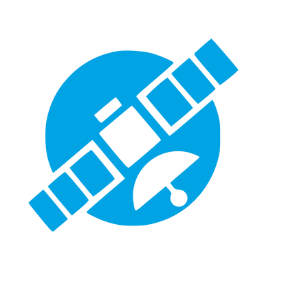 Satellite Orbit Circle Logo #00a3e4
