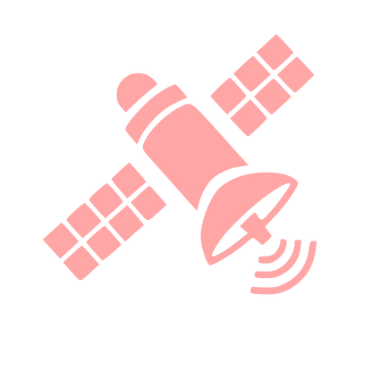 Satellite Signal Transmission Logo #ffa6a6