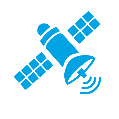 Satellite Signal Transmission Logo #00a3e4