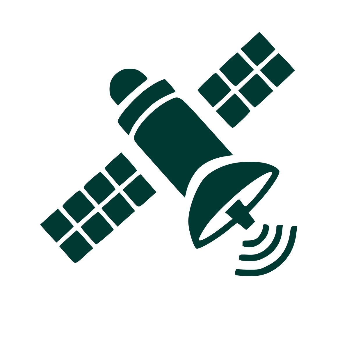Satellite Signal Transmission Logo #003932