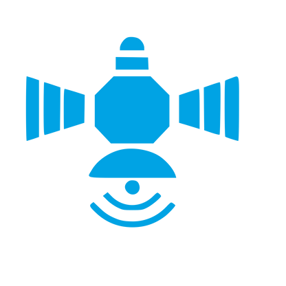 Satellite Eye Surveillance Logo #00a3e4