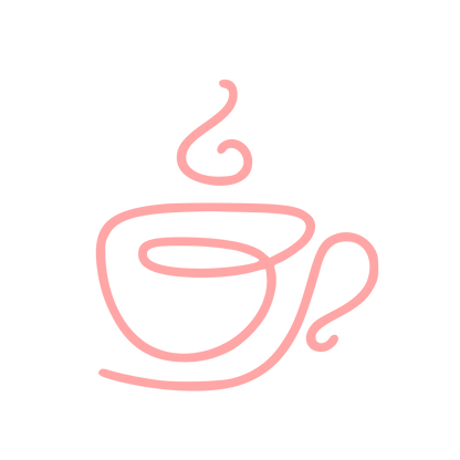 Monoline Coffee Cup Logo #ffa6a6