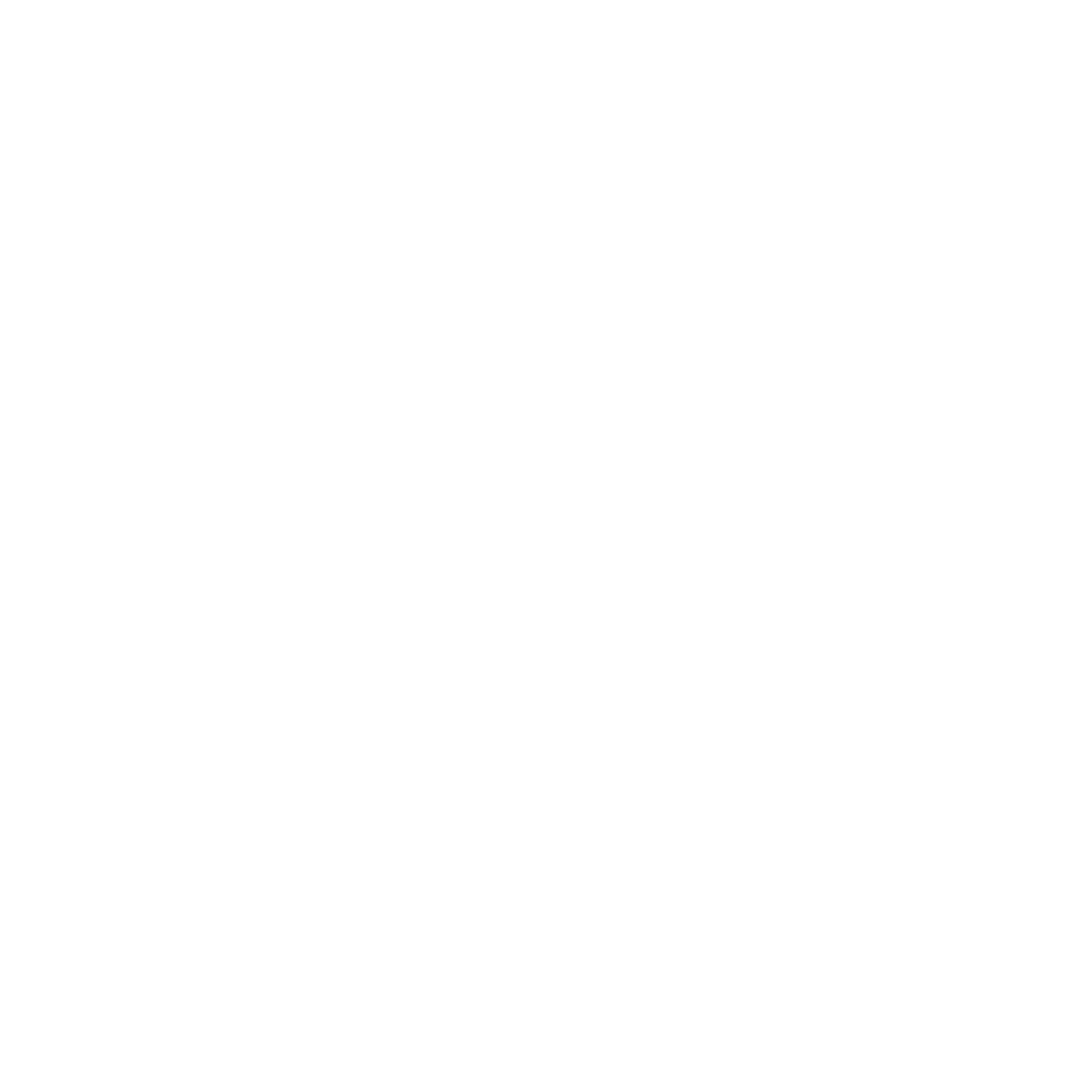 Monoline Tea Cup Leaf Logo #ffffff