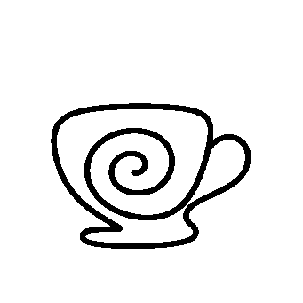 Monoline Swirl Coffee Cup Logo