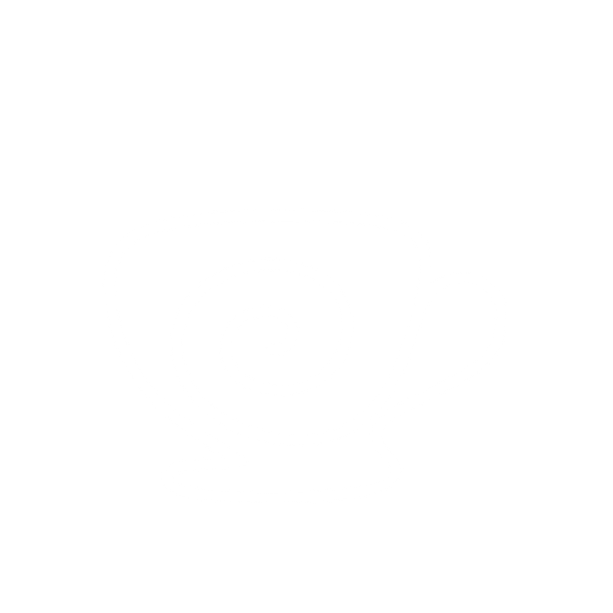 Monoline Swirl Coffee Cup Logo #ffffff