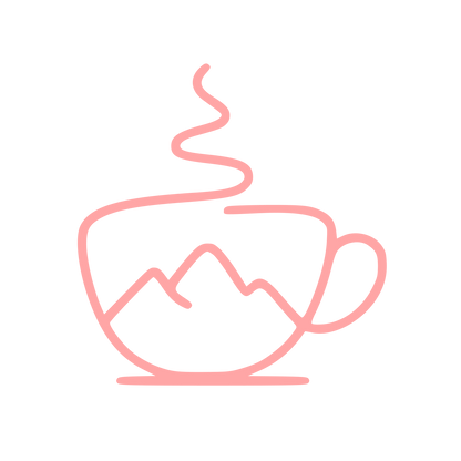 Mountain Coffee Cup Logo #ffa6a6