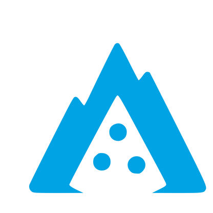 Mountain Pizza Slice Logo #00a3e4