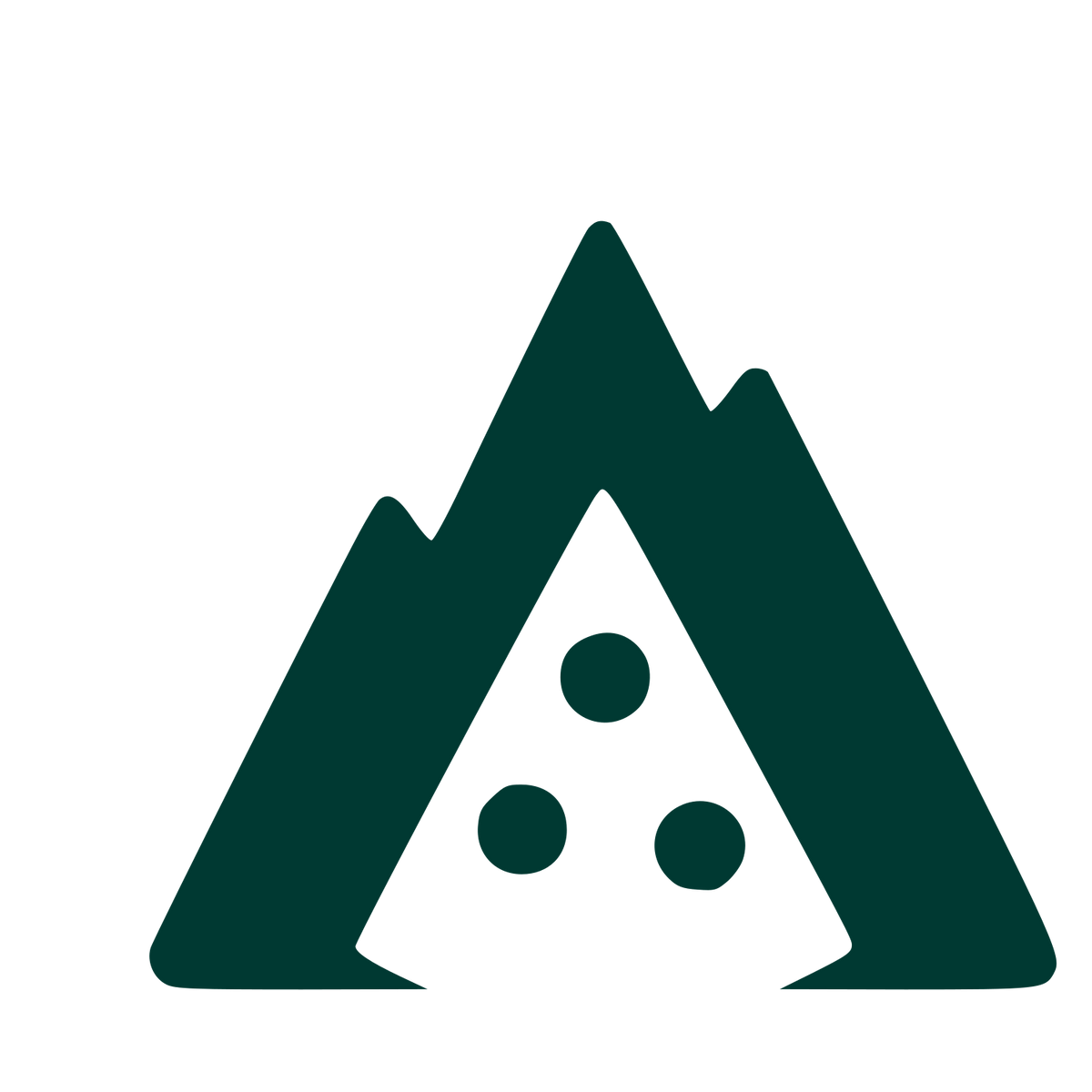 Mountain Pizza Slice Logo #003932