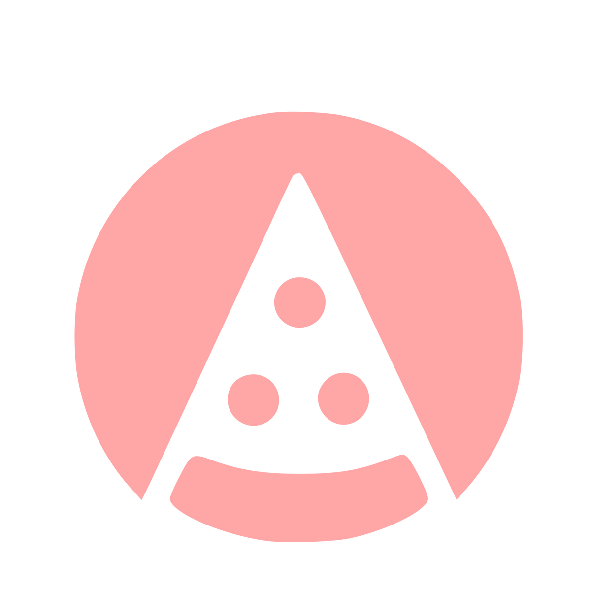 Pizza Slice Circle Logo #ffa6a6
