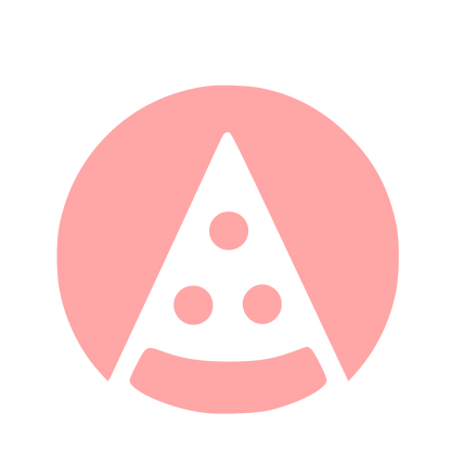 Pizza Slice Circle Logo #ffa6a6