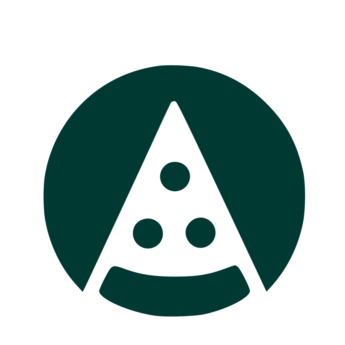 Pizza Slice Circle Logo #003932