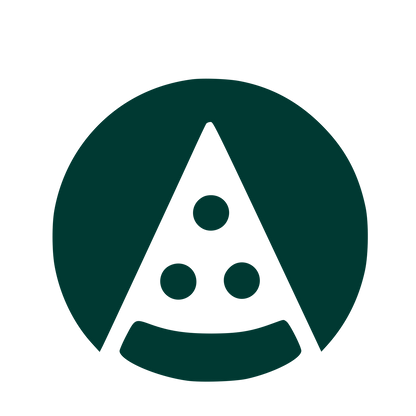 Pizza Slice Circle Logo #003932