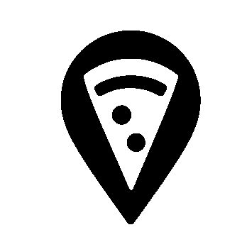Pizza Slice Map Pin Logo