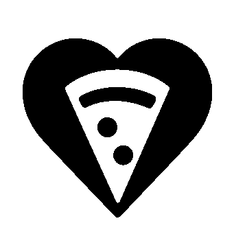 Pizza Slice Heart Logo
