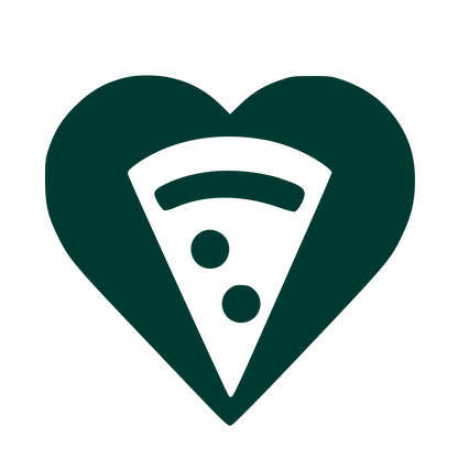 Pizza Slice Heart Logo #003932