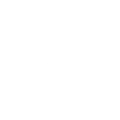 Flaming Pizza Slice Logo #ffffff