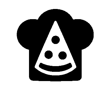 Pizza Slice Chef Hat Logo