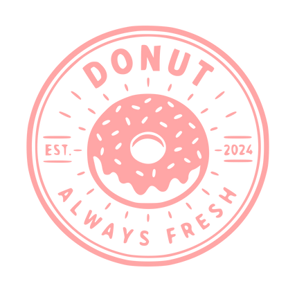 Donut Stamp Badge Logo #ffa6a6