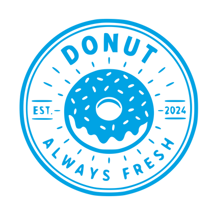 Donut Stamp Badge Logo #00a3e4