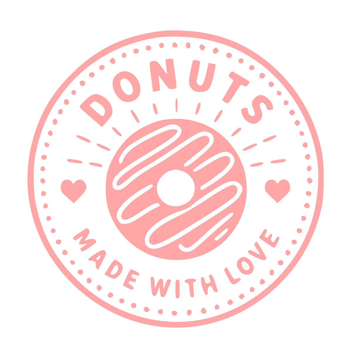 Donut Stamp Badge Logo #ffa6a6