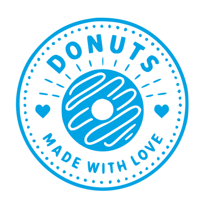 Donut Stamp Badge Logo #00a3e4