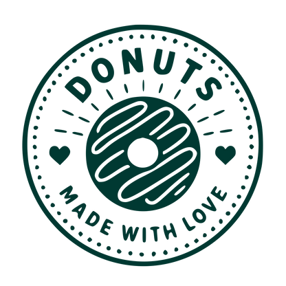 Donut Stamp Badge Logo #003932