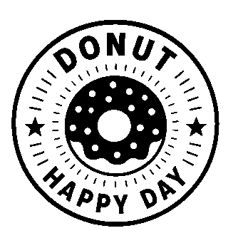 Donut Stamp Badge Logo