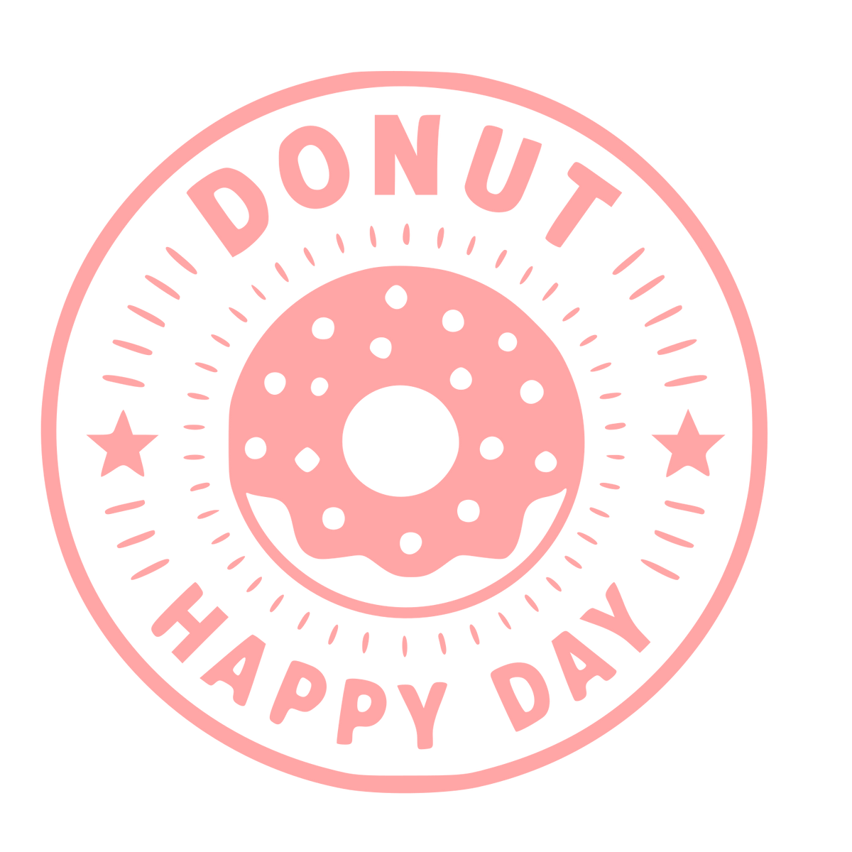 Donut Stamp Badge Logo #ffa6a6