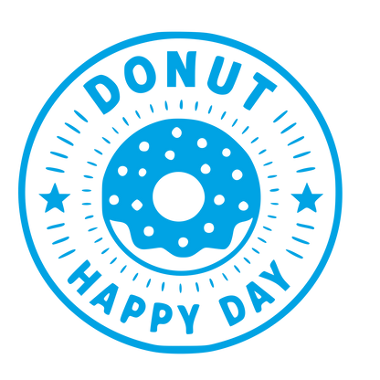 Donut Stamp Badge Logo #00a3e4